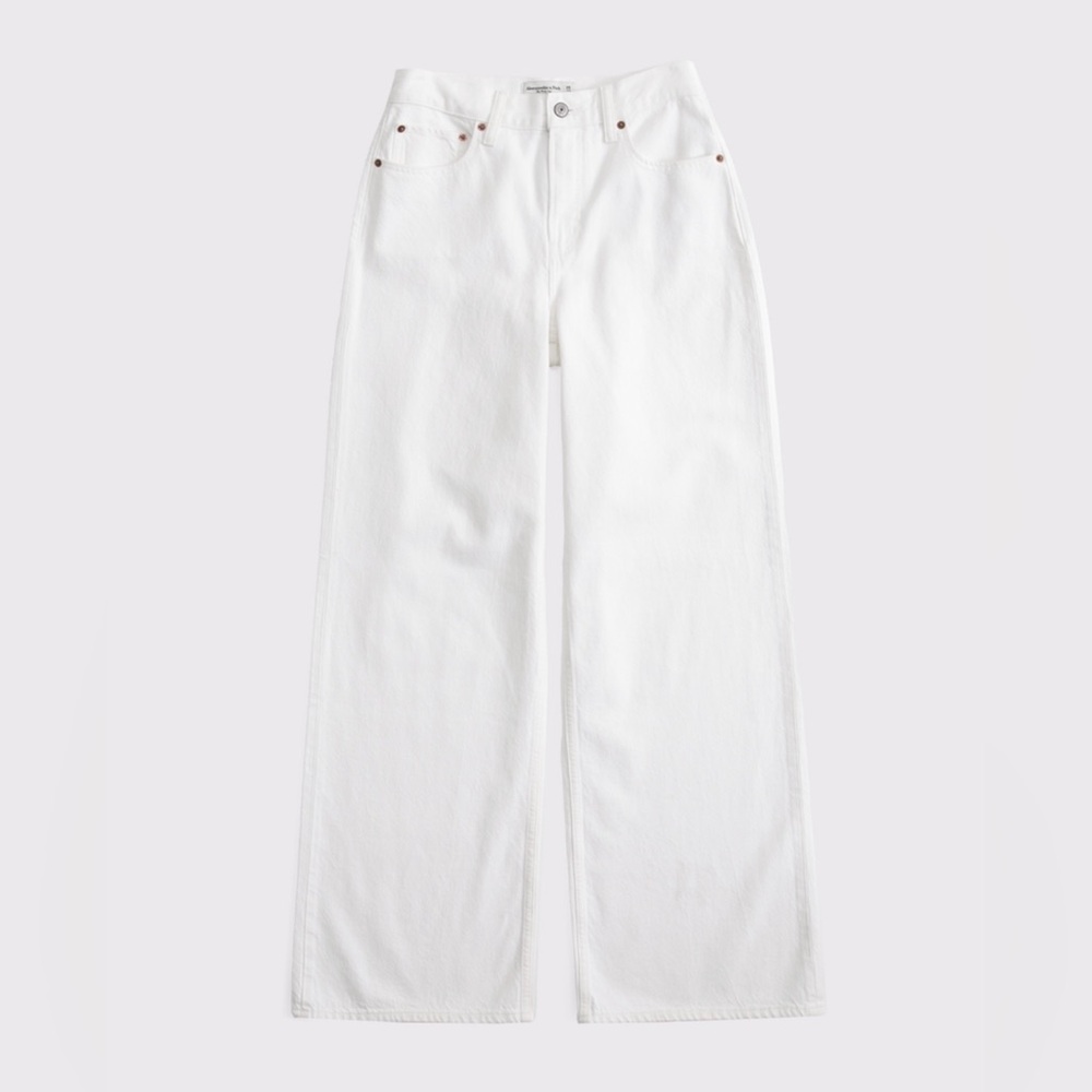 NWT Abercrombie & Fitch Curve Love Wide Leg High Rise Jeans
